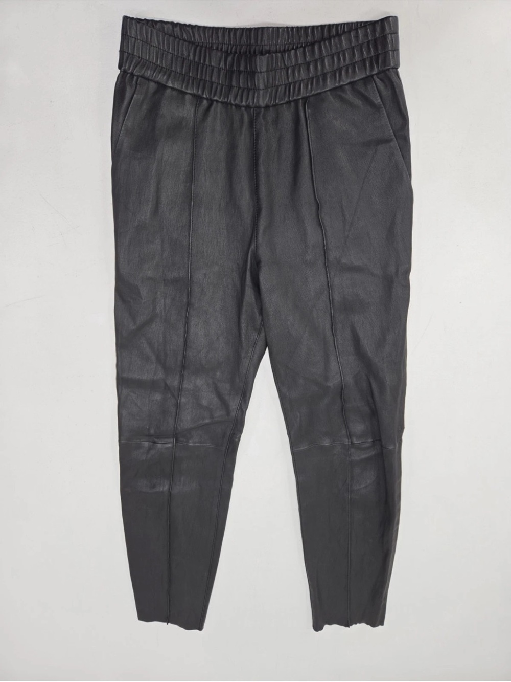 SPRWMN Slim Fit Leather Joggers Black Size XS Womens